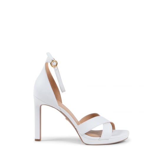 Michael Kors Womens Ankle Strap Sandal White ALEXIA