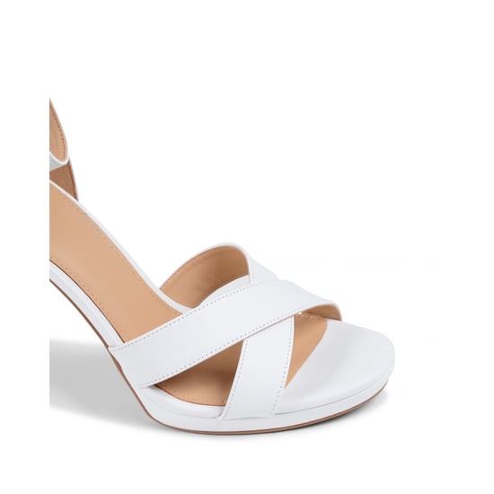 Michael Kors Womens Ankle Strap Sandal White ALEXIA