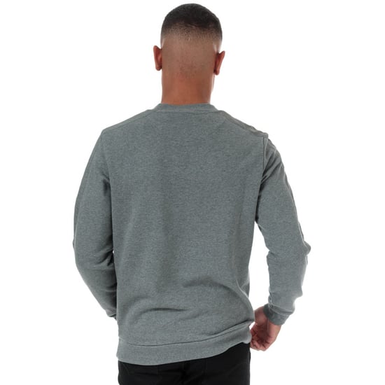 Men's Lyle And Scott Fabric Mix Crew Neck Sweatshirt in Grey Marl - Image 2