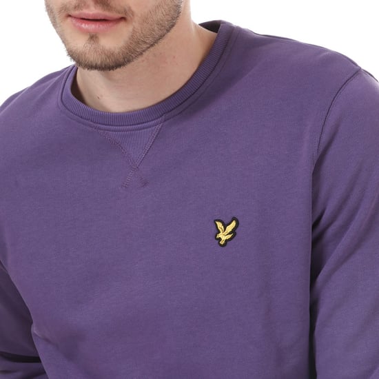Lyle en Scott sweatshirt met ronde hals voor heren, paars - Image 6