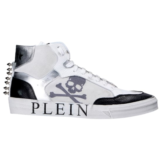 Philipp Plein Retrokickz High Top Leather White Trainers - Image 1