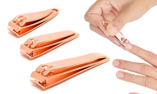 Set of 3 Nail Clippers Rose Gold, Keep Nails Trimmed with High Quality Dynamic