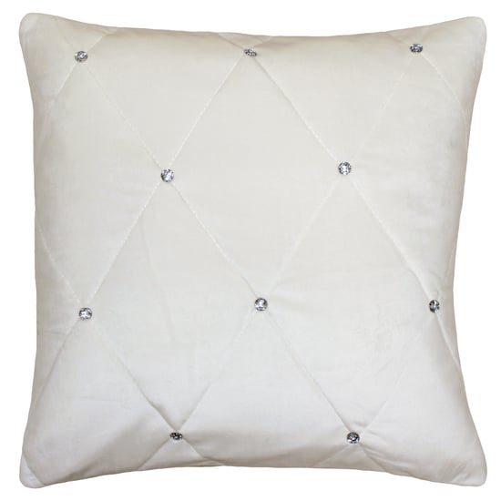 New Diamante Poly Cushion 45X45 Cre