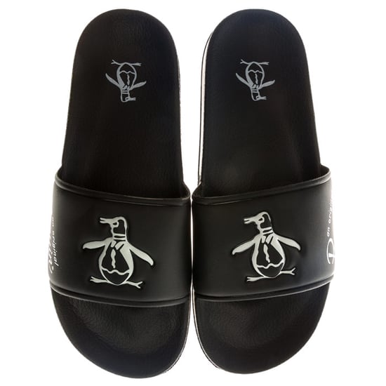 Men's Original Penguin Logo Beach Slider Shoe in Black