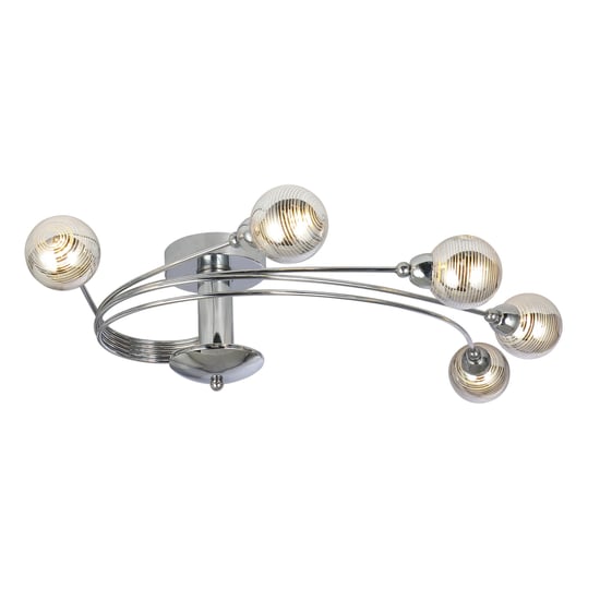 Tiia 5 Light Polished Chrome Semi Flush Ceiling Light