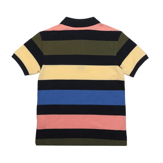 Boy's Lacoste Junior Striped Polo Shirt in Navy