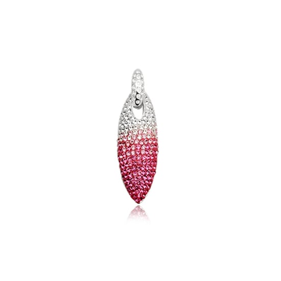 Pink Crystal Pendant and 925 Silver - Image 1