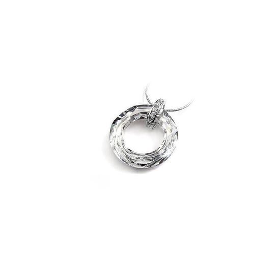 Swarovski - Circle Pendant made with a White Crystal from Swarovski - Image 1