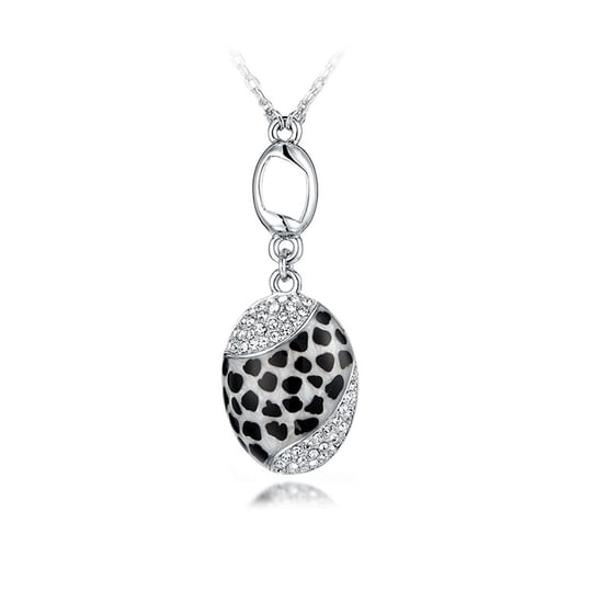 Swarovski - Leopard Abalone Pendant and white Swarovski Crystal Elements - Image 1
