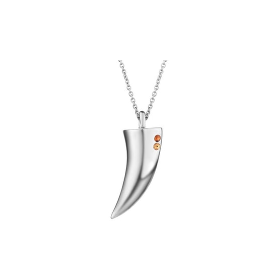 Swarovski - Orange Swarovski Crystal Elements Shark Tooth Pendant - Image 1