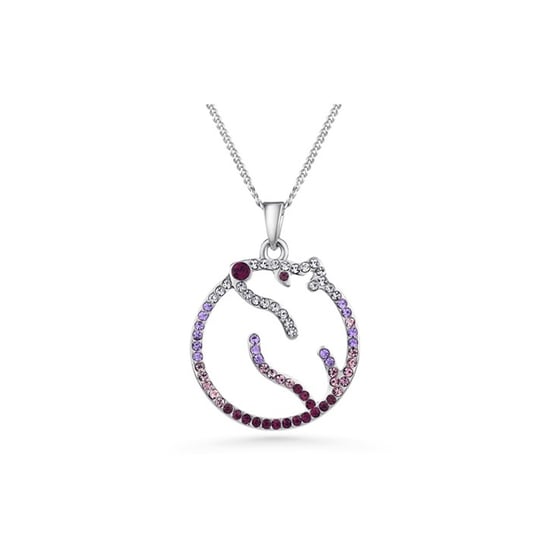 Swarovski - Purple Swarovski Crystal Elements Polar Bear Pendant and Rhodium Plated