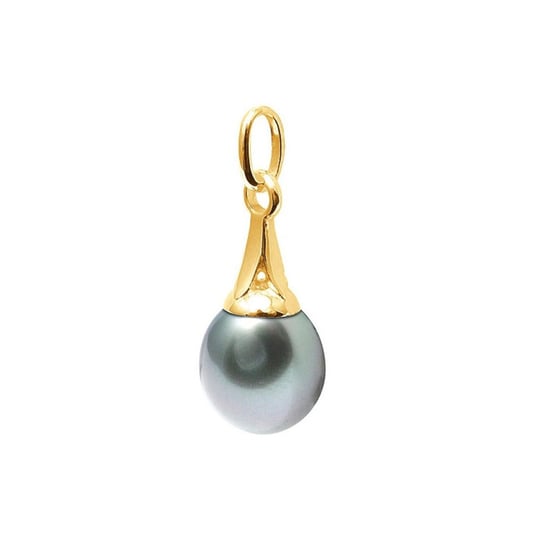 Black Tahitian Pearl Pendant and Yellow Gold 375/1000 - Image 1