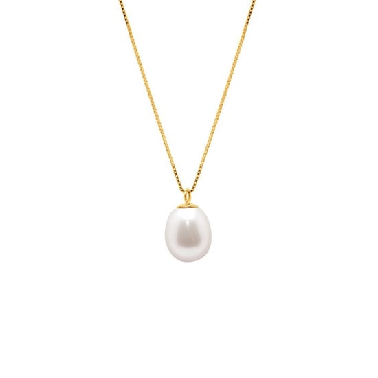 White Freshwater Pearl Necklace and Yellow Gold 375/1000