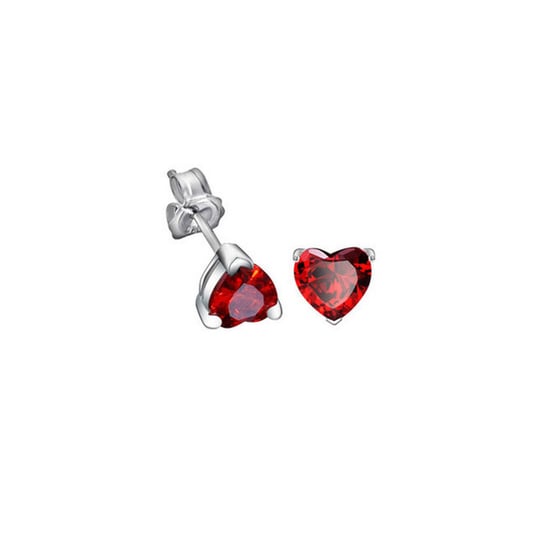 Swarovski - Red Swarovski Crystal Elements Heart Earrings