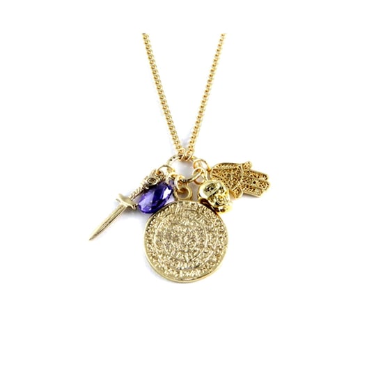 Ettika - Geelgouden choker met koninklijke bedels en kristal - Image 1