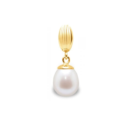 White Freshwater Pearl Pendant and Yellow Gold 375/1000 - Image 1
