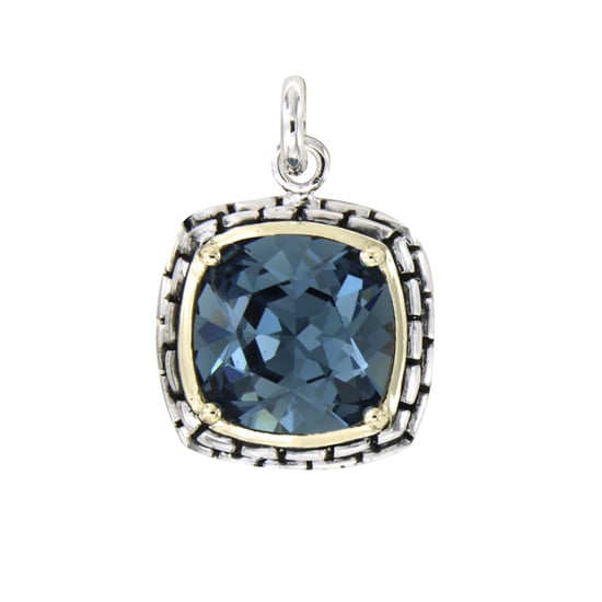 Swarovski - Blue Swarovski Elements Crystal and 925 Silver Pendant