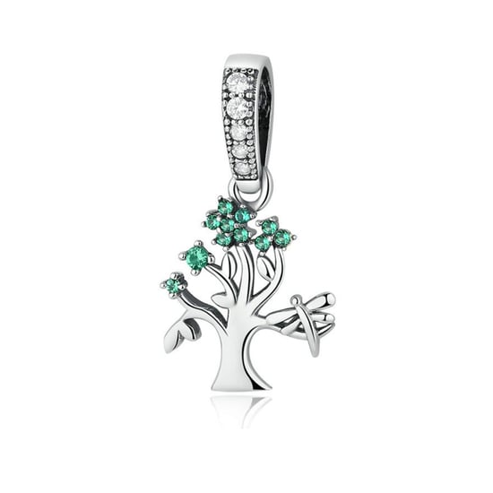 White and Green Crystals Tree of Life Pendant Charms bead