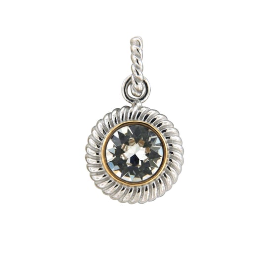 Swarovski - White Swarovski Elements Crystal Circle Pendant and 925/1000 Silver Mounting
