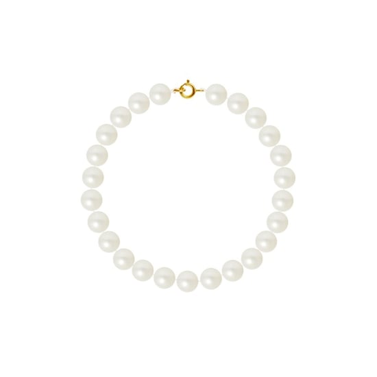 AA White Freshwater Pearl Women Bracelet and 750/1000 Yellow Gold Clasp