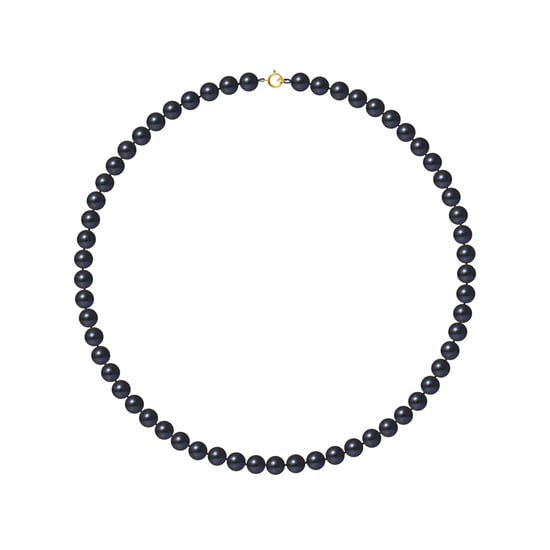 AA Black Freshwater Pearl Women Necklace and 750/1000 Yellow Gold Clasp