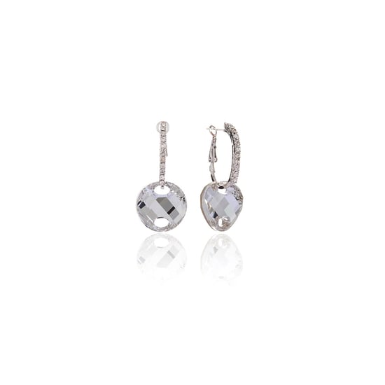 Swarovski - Silver Swarovski Crystal Elements Necklace and Earrings Set