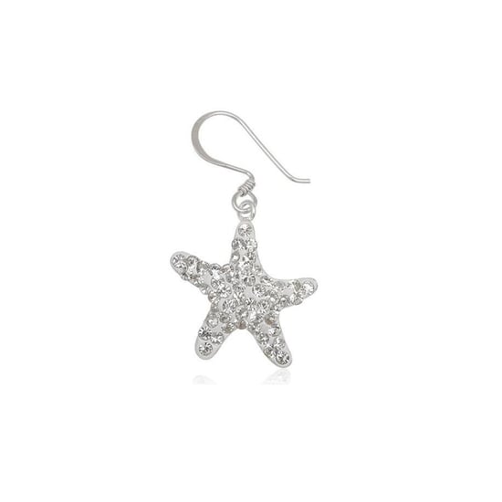 Set Pendant and Earrings White Crystal Stars and 925 Silver - Image 3