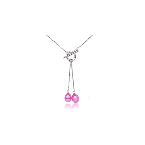 Double Pink Freshwater Pearl Necklace and Silver Mounting