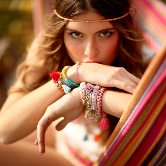 Ettika - Red Ribbons and Yellow Gold Dove Bracelet