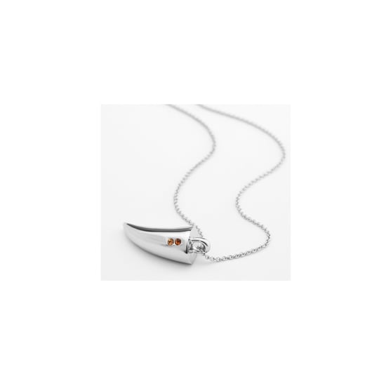 Swarovski - Orange Swarovski Crystal Elements Shark Tooth Pendant - Image 2