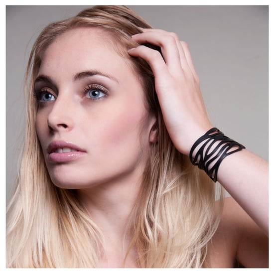Black Silicone Gum Jungle Bracelet Effect Tatto