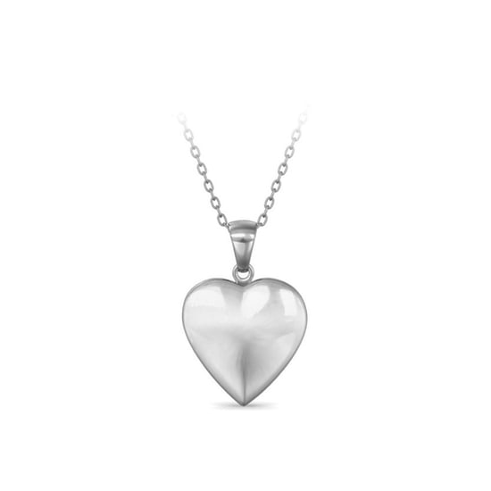 Swarovski - White Crystal From Swarovski Heart Women's Medaillon Pendant Rhodium Plated