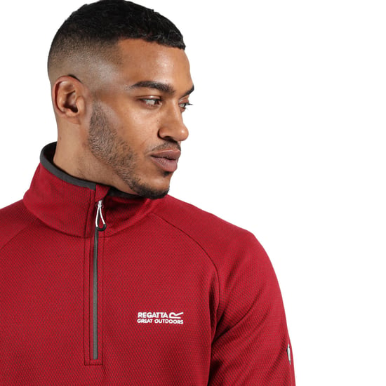 Regatta Mens Highton Half Zip Cotton Fleece Jacket