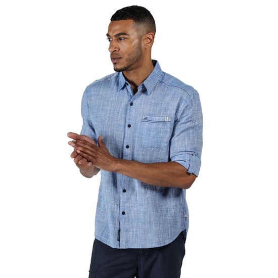 Regatta Mens Banning Cotton Oxford Long Sleeve Shirt