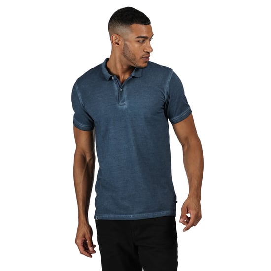 Regatta Mens Taiden Organic Cotton Vintage Washed Polo Shirt