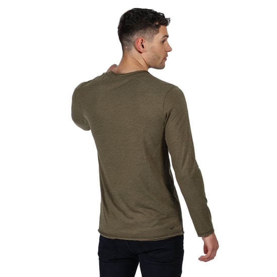 Regatta Mens Karter II Coolweave Cotton Long Sleeve T Shirt