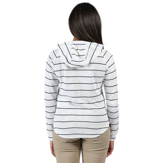 Regatta Womens Merindah Striped Hooded Jersey Hoodie Sweater