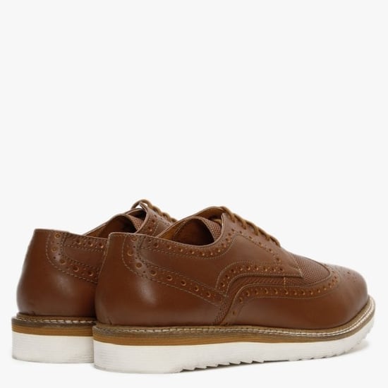 Richman Leather Lace Up Contrasting Sole Brogues