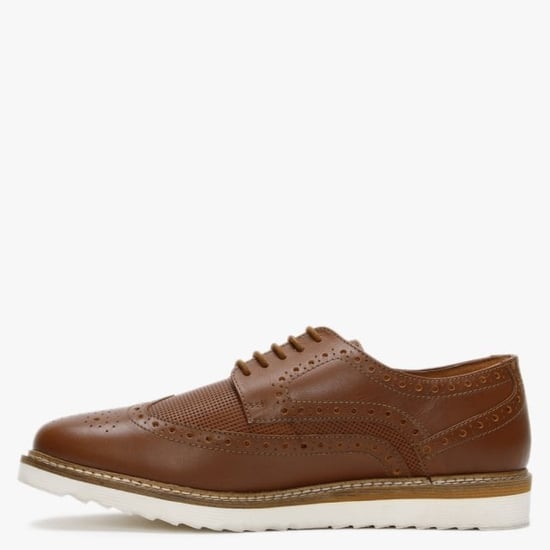 Richman Leather Lace Up Contrasting Sole Brogues