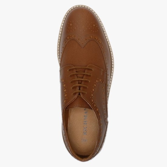 Richman Leather Lace Up Contrasting Sole Brogues