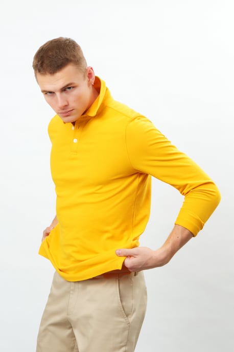 Long Sleeve 3 Button Pique Polo