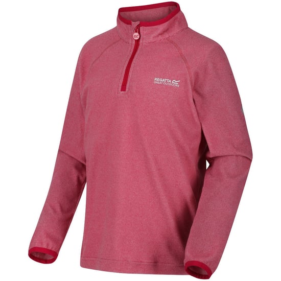 Girl's Regatta Junior Loco Half Zip Fleece in Pink - Image 3