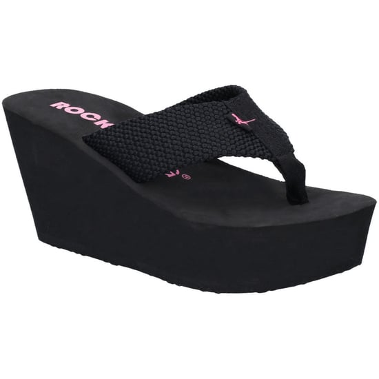 Rocket Dog Womens Diver Webbing Slip On Wedge Flip Flops - Image 1