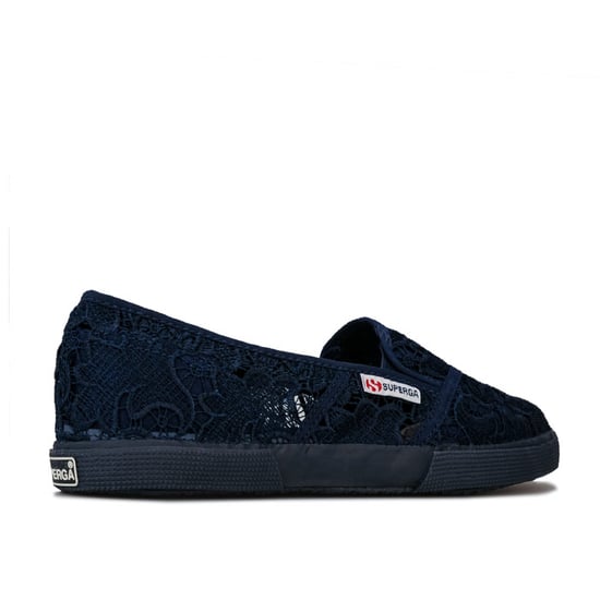 Women's Superga 2210 Macremw Classic Pumps in blue navy