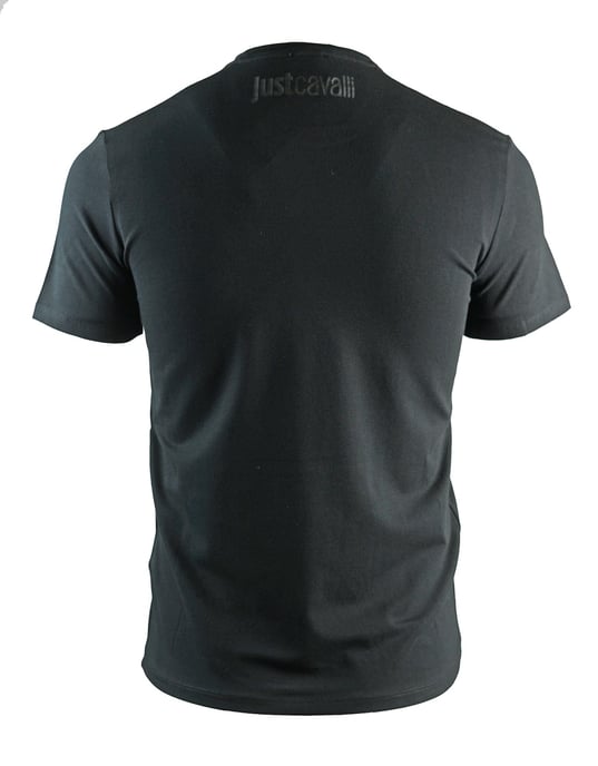 Just Cavalli Snake Logo Black T-Shirt - Image 2