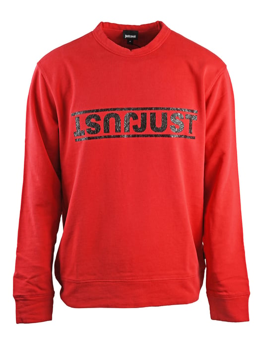 Just Cavalli Reverse Logo Red Sweatshirt - Image 1