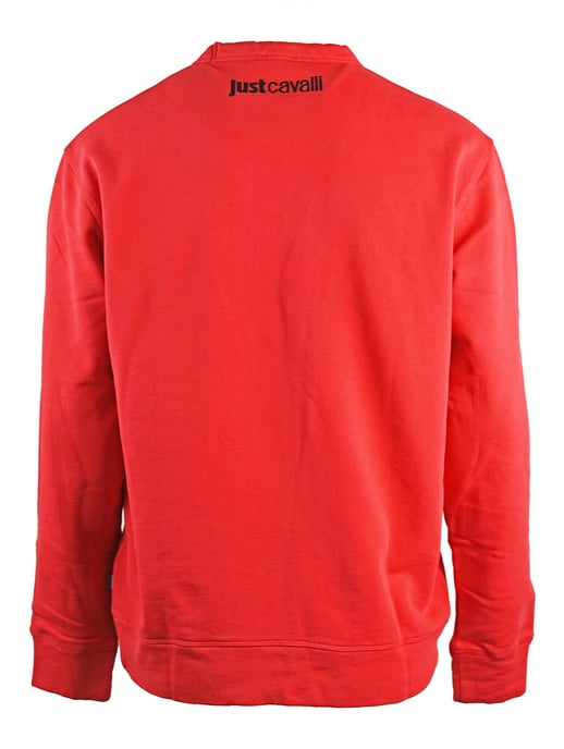 Just Cavalli Reverse Logo Red Sweatshirt - Image 2