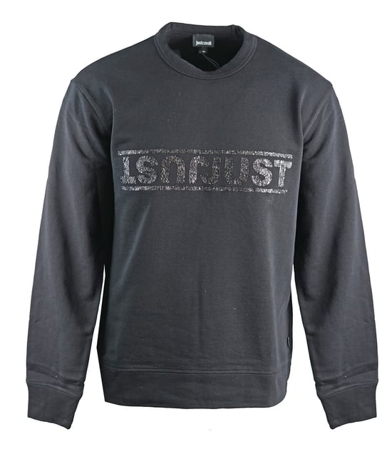 Just Cavalli Reverse Logo Black Sweatshirt - Image 1
