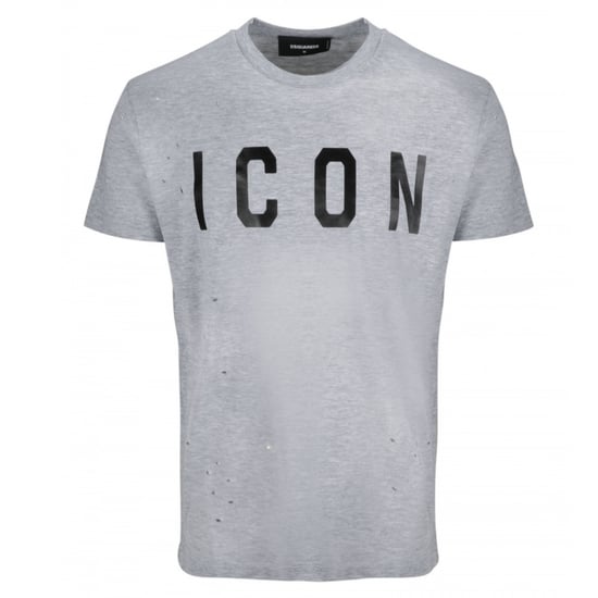 Dsquared2 Cool Fit Paint Splash ICON Grey T-Shirt