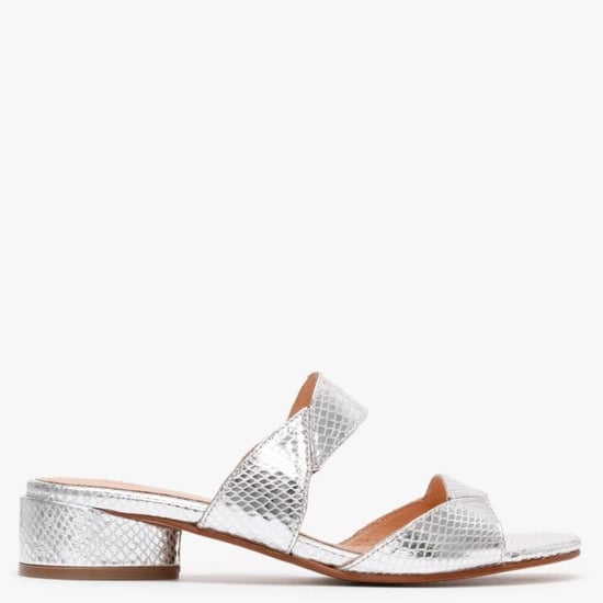 Daniel Sidrine Metallic Leather Reptile Mules